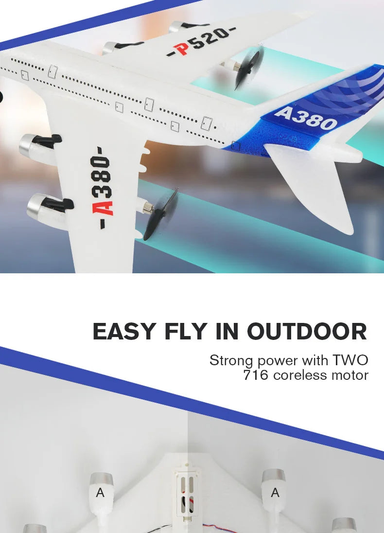 Airbus A380 P520 RC Airplane - Foam Toys 