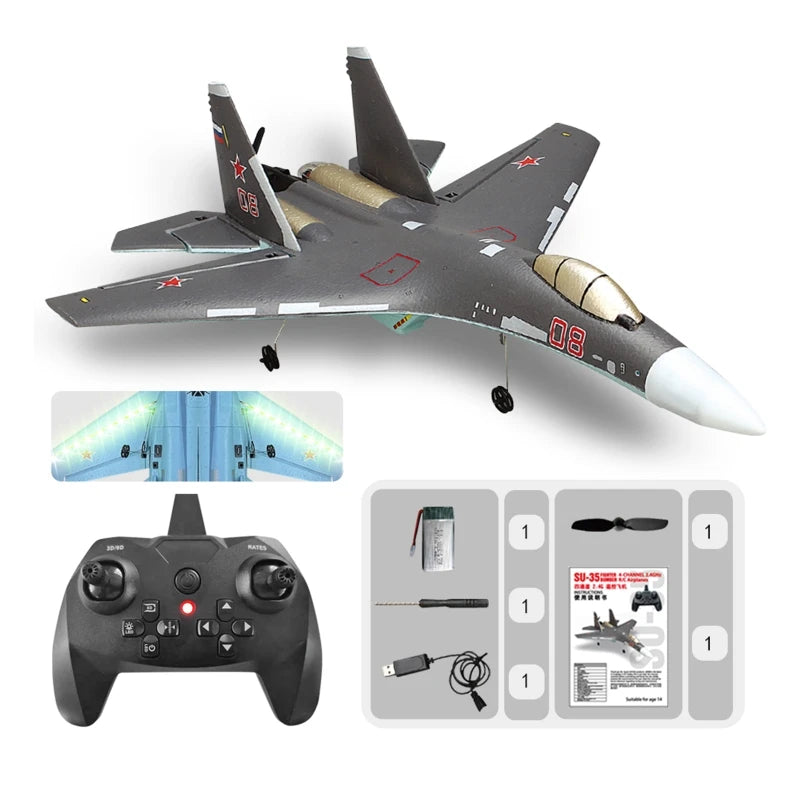 SU35 2.4G 4CH Stunt RC Aircraft, Please allow 1-3cm error due to different production