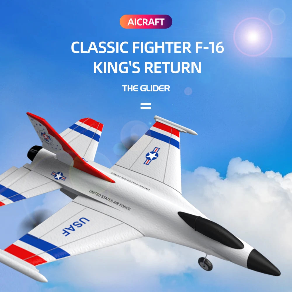 F16 Foam RC Airplane - 2/3 قنوات التحكم عن بعد الطائرات 2.4G راديو التحكم حيلة طائرة شراعية RC ألعاب الطائرة المقاتلة للأطفال الأولاد 11 F16 Foam RC Airplane, AICRAFT CLASSIC FIGHTER F-16 KING'S RETURN