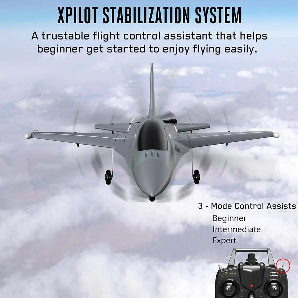 طائرة F16 Falcon RC - 2.4G 6-Axis 365mm Wingspan EPP One Key Return Aerobatic Fixed Wing Trainer RTF للمبتدئين 9 F16 Falcon RC Airplane, XPILOT STABILIZATION SYSTEM A trustable flight control assistant that