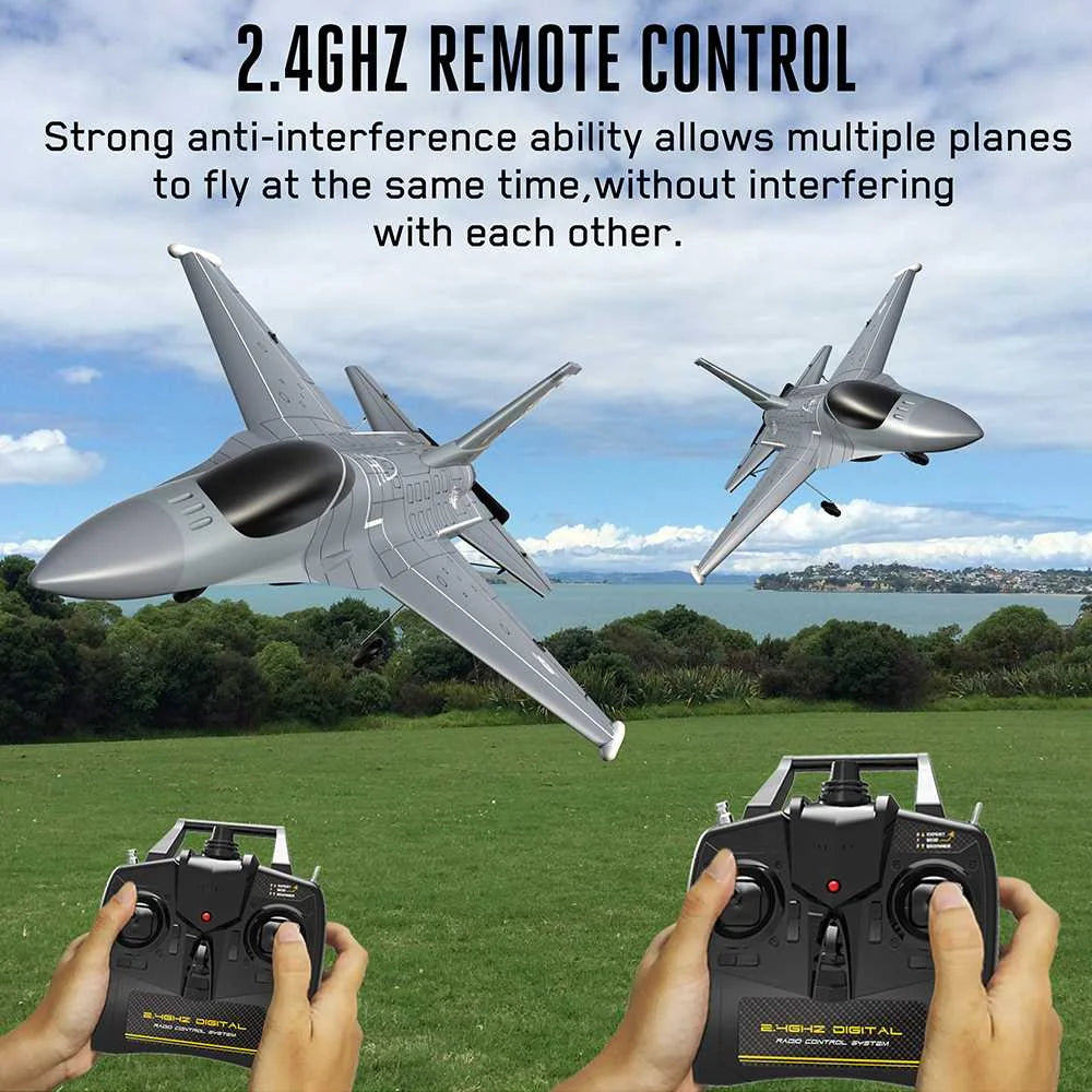 طائرة F16 Falcon RC - 2.4G 6-Axis 365mm Wingspan EPP One Key Return Aerobatic Fixed Wing Trainer RTF للمبتدئين 12 F16 Falcon RC Airplane, 2.46hZ REMOTE CONTROL Strong anti-interference ability allows multiple plane