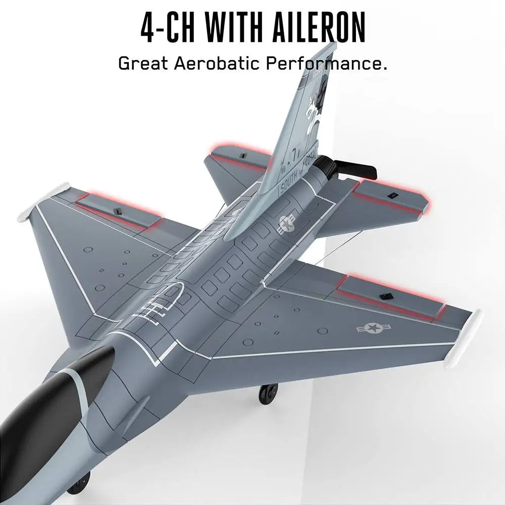 طائرة F16 Falcon RC - 2.4G 6-Axis 365mm Wingspan EPP One Key Return Aerobatic Fixed Wing Trainer RTF للمبتدئين 13 F16 Falcon RC Airplane, 4-CH WITH AILERON Great Aerobatic Performance: 75OU