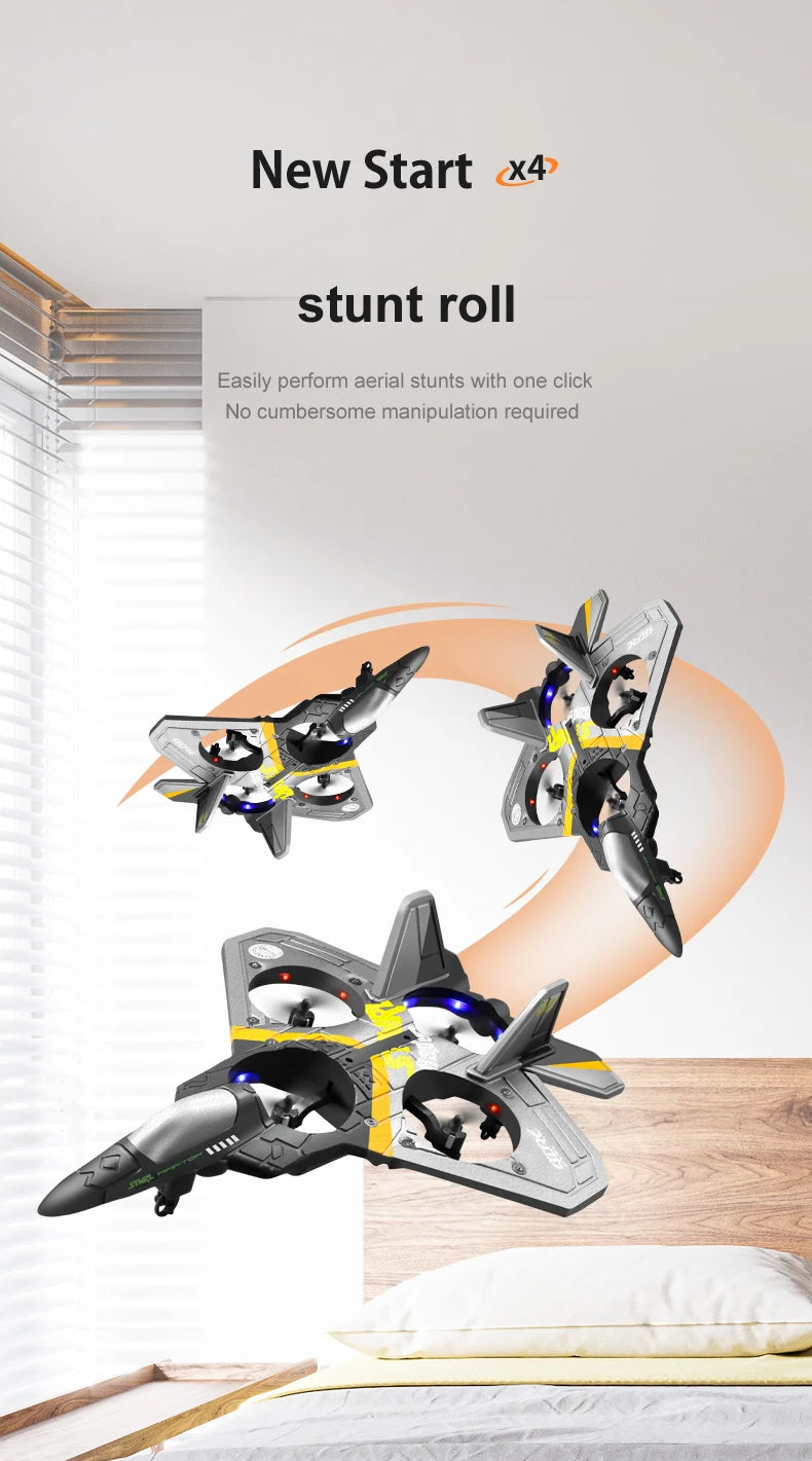 V17 RC Remote Control Airplane, New Start X4 stunt roll Easily perform aerial stunts with one click No cumber