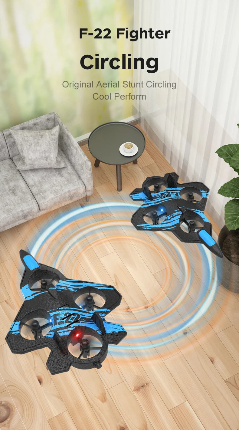 F22 Foam RC Plane, F-22 Fighter Circling Original Aerial Stunt .