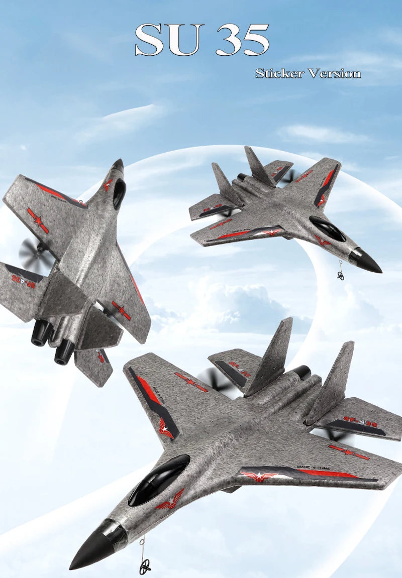 RC طائرات SU-35 طائرة - 2.4G راديو طائرة شراعية التحكم عن بعد طائرة مقاتلة طائرة شراعية طائرات رغوة لعب للأطفال صبي هدية عيد ميلاد 57 RC Aircraft SU-35 Plane - 2.4G Radio Glider