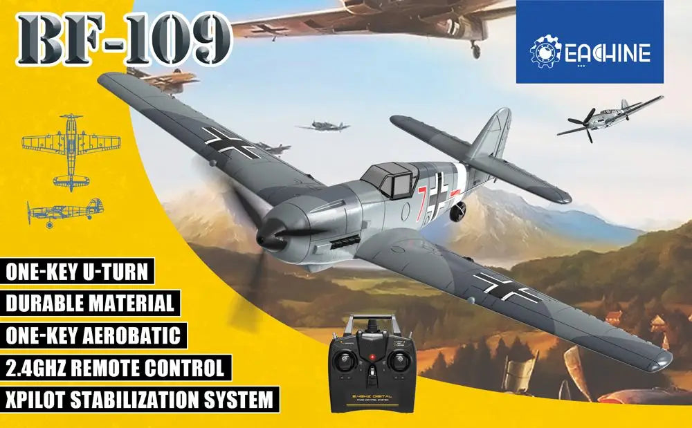 Eachine BF109 RC Airplane, RL-L09 'EATHINE ONE-KEY U-TURN