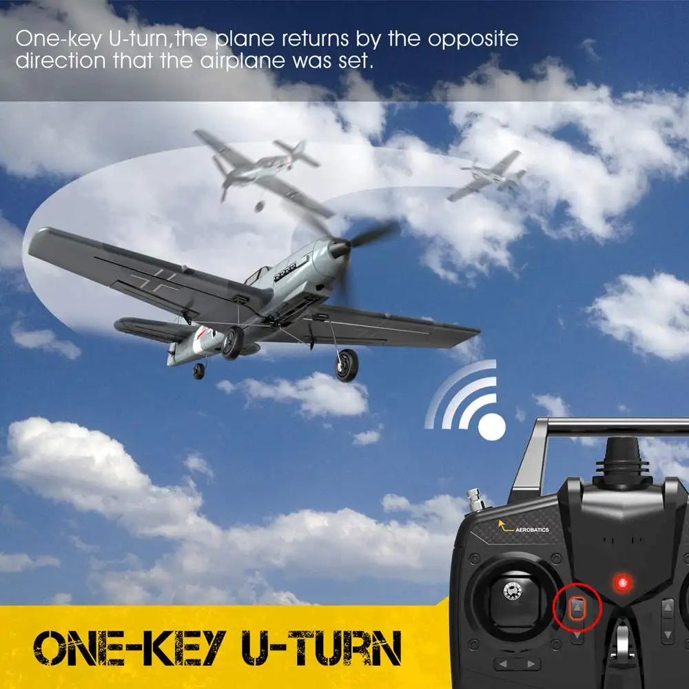 Eachine BF109 RC Airplane, one-key U-turn the plane returns by the opposite direction that the airplane was set 