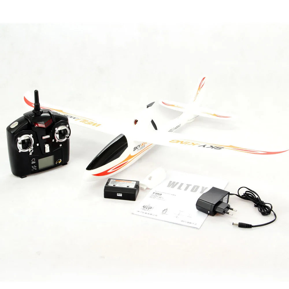 Wltoys Parkten F959s Fixed Plane, Folding propeller can be put away when gliding, smaller resistance.