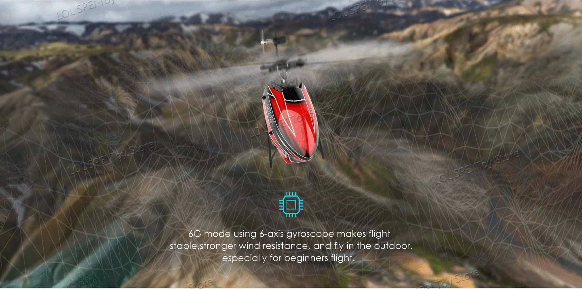 Wltoys XK K110s RC Helicopter, 6G mode 6-axis gyroscope makes flight stable stronger wind resistance,