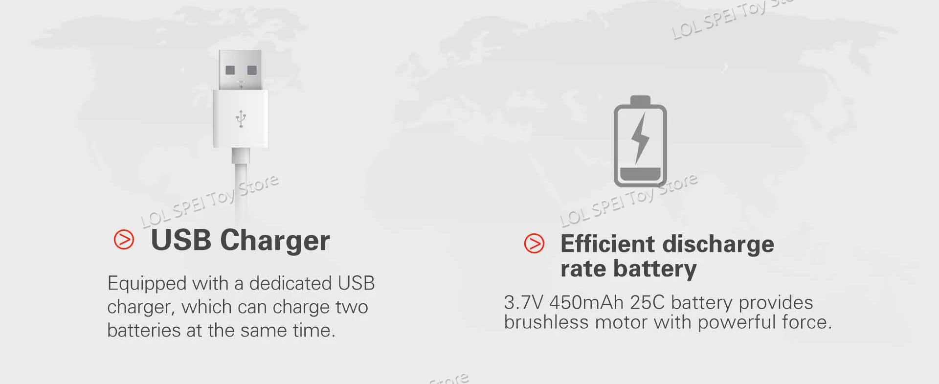 Wltoys XK K110s RC Helicopter, a dedicated USB charger, which can charge two 3.7V 450mAh 25C battery