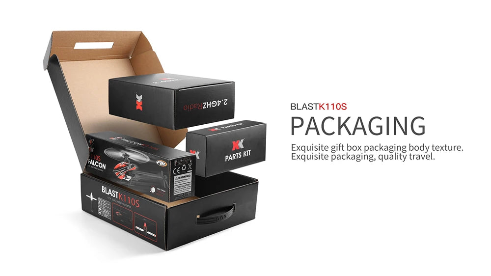 Wltoys K110S RC Helicopter, oiped BLASTKI1OS PACKAGING Exquisite gift box