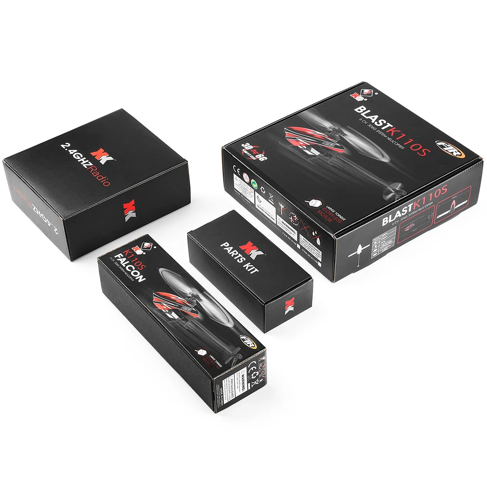 Wltoys K110S RC Helicopter, Equipped with a dedicated USB charger, which can charge 2 batteries at the same time.