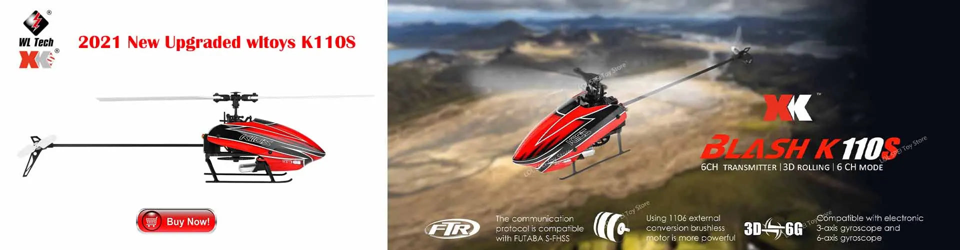 طائرة هليكوبتر WLtoys XK K110 RC - 2.4G 6CH 3D 6G 6 محاور نظام محرك بدون فرشاة RC كوادكوبتر ألعاب التحكم عن بعد للأطفال هدايا 13 WLtoys XK K110 RC Helicopter, WLtoys XK K