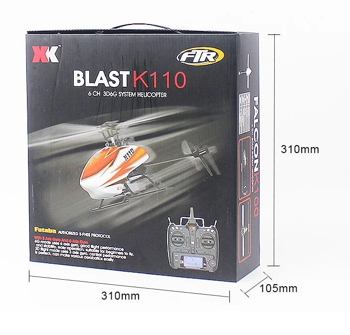 طائرة هليكوبتر WLtoys XK K110 RC - 2.4G 6CH 3D 6G 6 محاور نظام محرك بدون فرشاة RC كوادكوبتر ألعاب التحكم عن بعد للأطفال هدايا 25 WLtoys XK K110 RC Helicopter, SDG SYSTEM HELKCOPTER 310mm Futaba Andeto