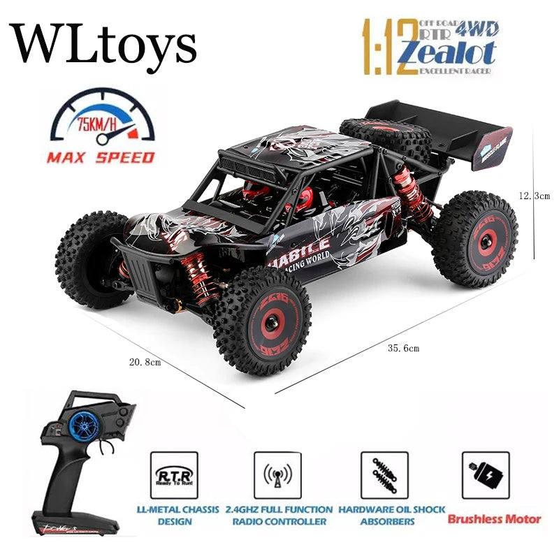 Wltoys 124017 124007 1/12 2.4G Racing RC Car, LCA RiR OWD WLtoys Ilzeaic: LLOLL