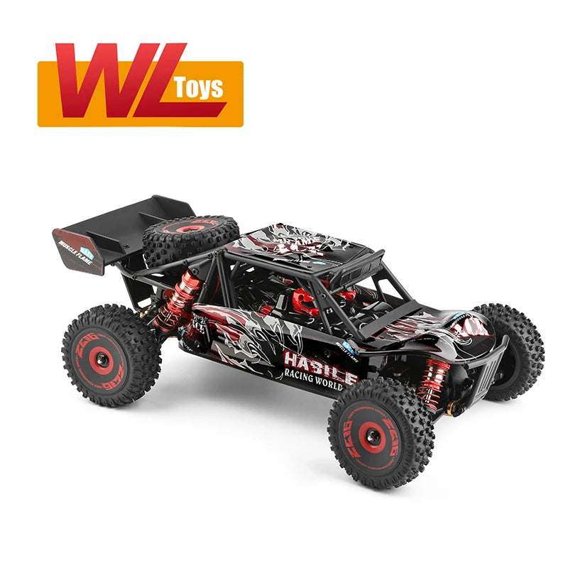 Wltoys 124017 124007 1/12 2.4G Racing RC Car, 4 wheels drive for racing car can provide strong power torque significantly make the car easy to complete difficult