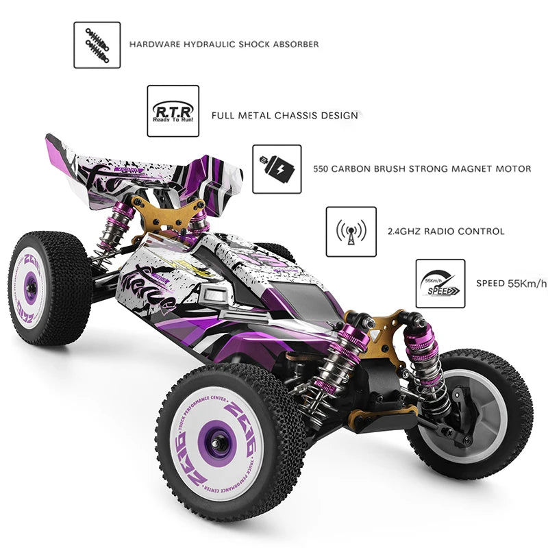 Wltoys 124017 124007 1/12 2.4G Racing RC Car, HARDWARE HYDRAULIC SHOCK ABSORBER RtR FULL