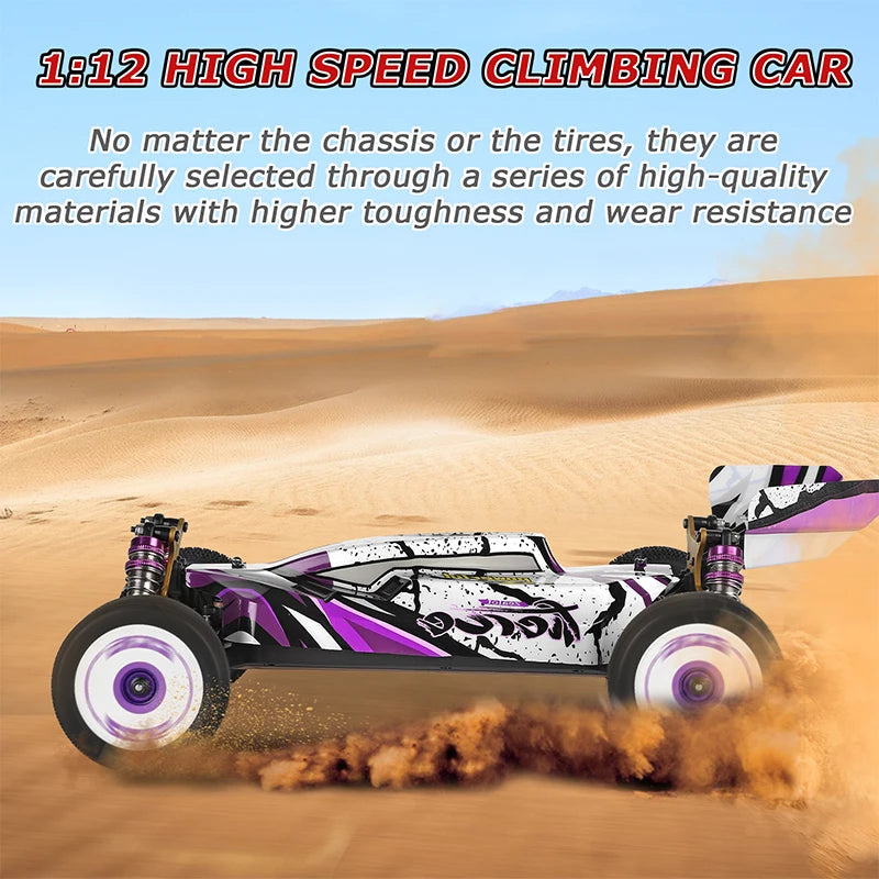 Wltoys 124017 124007 1/12 2.4G سيارات السباق RC 4WD محرك بدون فرشاة 75 كم/ساعة سرعة عالية للتحكم عن بعد على الطرق الوعرة ألعاب الانجراف لـ Aduit 74 Wltoys 124017 124007 1/12 2.4G Racing RC Car, HiGh SPEED GLMBinG GAR No matter the chassis or the