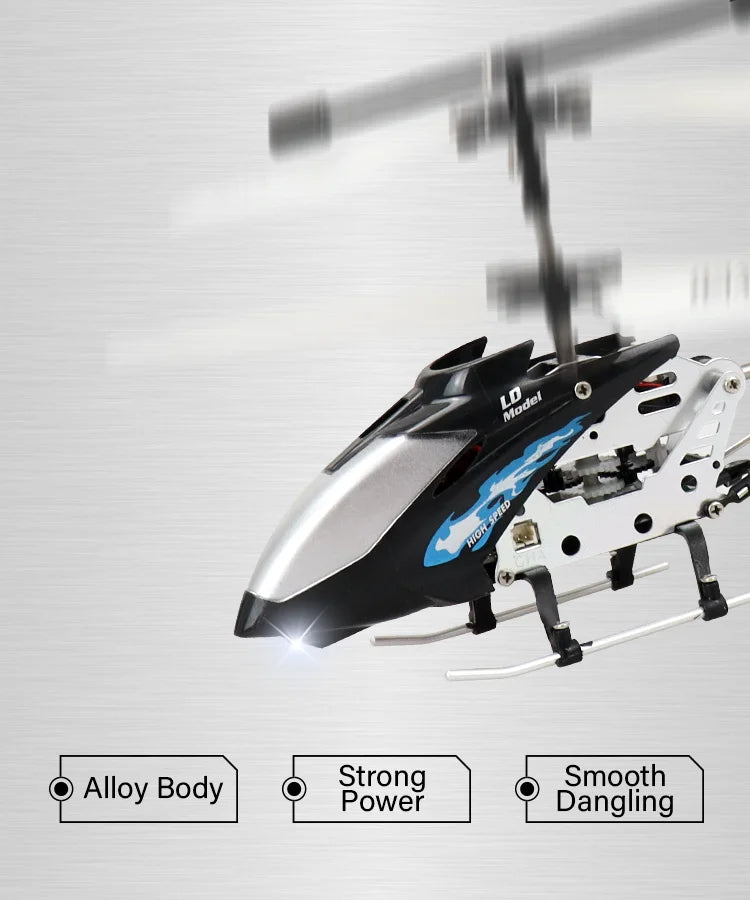 LD-Model Rc Helicopter - 3.5CH Metal RC Helicopter مع أضواء هليكوبتر تحكم عن بعد 10 LD-Model Rc Helicopter, Alloy Body Strong Smooth Power Dangling Model