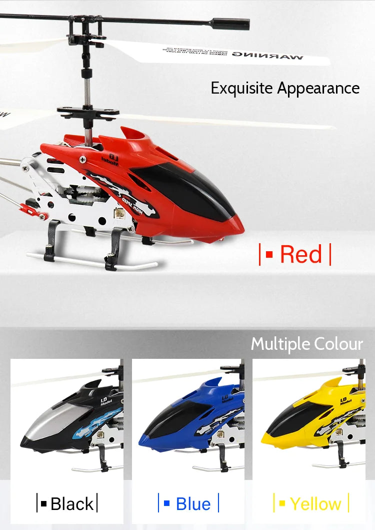 LD-Model Rc Helicopter - 3.5CH Metal RC Helicopter مع أضواء هليكوبتر تحكم عن بعد 11 LD-Model Rc Helicopter, 04 JAIAA Exquisite Appearance Red | Multiple Colour Black| Blue Tw