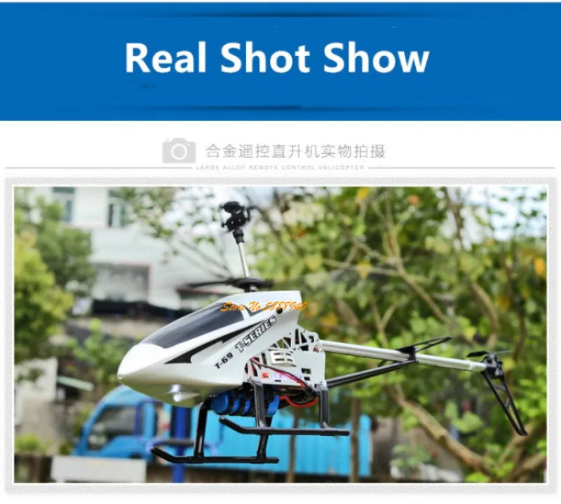 طائرة هليكوبتر RC 80 سم - نموذج كبير 3.5CH إطار معدني مضاد للسقوط، أضواء LED لجميع الجسم 150 متر لعبة هليكوبتر كهربائية تعمل بالتحكم عن بعد 37 80CM RC Helicopter, Real Shot Show E#EFAM YEIV ata A-07 #[m