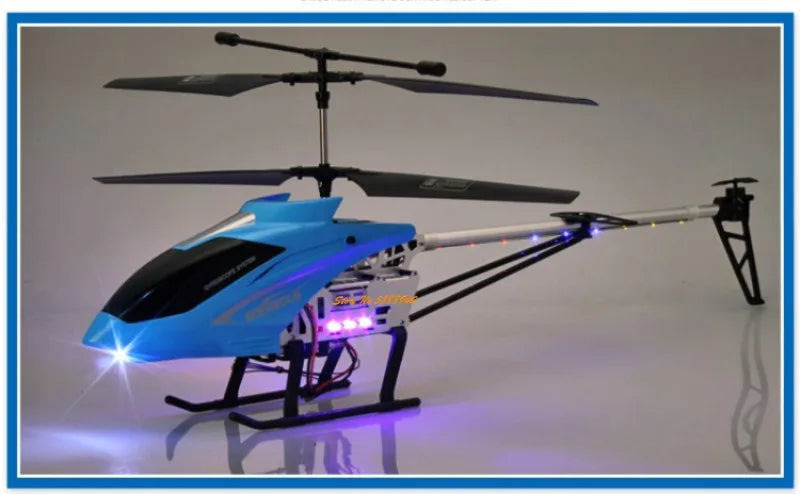 طائرة هليكوبتر RC 80 سم - نموذج كبير 3.5CH إطار معدني مضاد للسقوط، أضواء LED لجميع الجسم 150 متر لعبة هليكوبتر كهربائية تعمل بالتحكم عن بعد 45 80CM RC Helicopter, the aircraft model alloy material is used, which has the ability to resist blows and protects