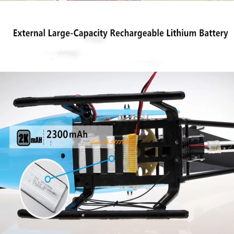طائرة هليكوبتر RC 80 سم - نموذج كبير 3.5CH إطار معدني مضاد للسقوط، أضواء LED لجميع الجسم 150 متر لعبة هليكوبتر كهربائية تعمل بالتحكم عن بعد 47 80CM RC Helicopter, External Large-Capacity Rechargeable Lithium Battery @u max 2300