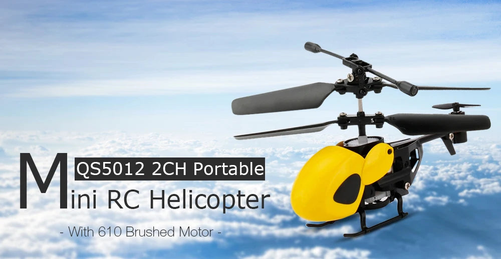 QS5012 RC هليكوبتر - 2CH طائرة هليكوبتر صغيرة محمولة RC مع محرك مصقول 610 26 QS5012 RC Helicopter, Q55012 2CH Portablel M ini RC Helicopter With 610 B