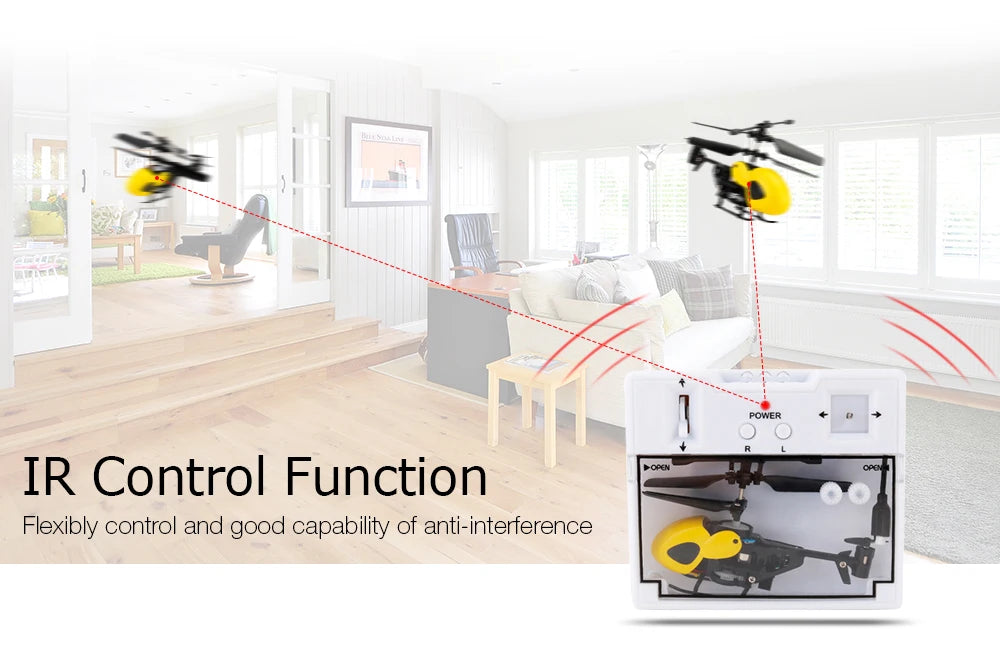 QS5012 RC هليكوبتر - 2CH طائرة هليكوبتر صغيرة محمولة RC مع محرك مصقول 610 28 QS5012 RC Helicopter, POWIER LEoeen IR Control Function Flexibly control and capability of anti-