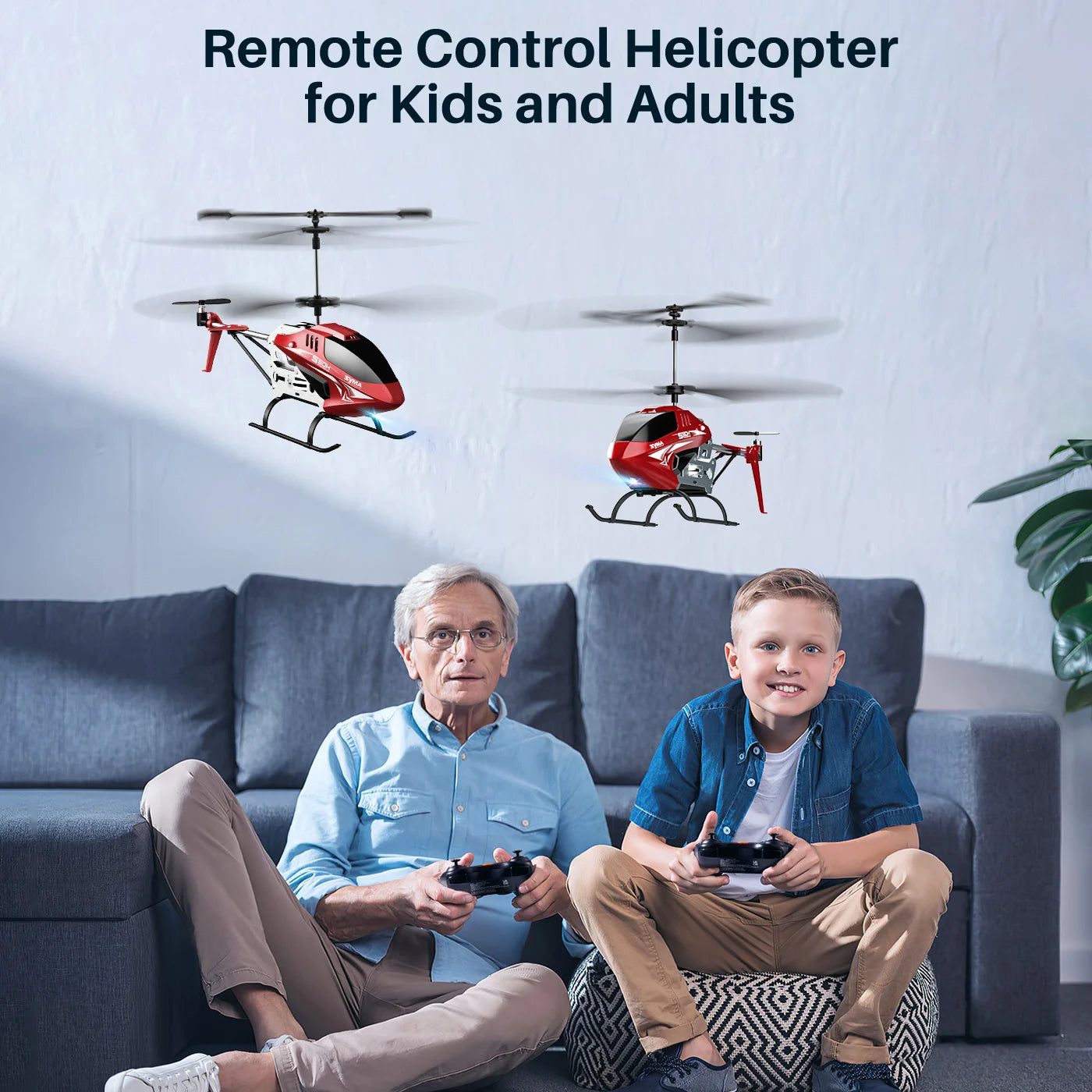 مروحية SYMA S50H RC - تثبيت ارتفاع الطائرة بالتحكم عن بعد، مفتاح واحد للإقلاع/الهبوط، نظام حماية مزدوج للمبتدئين 9 SYMA S50H RC Helicopter, Helicopters for Kids and Adults
