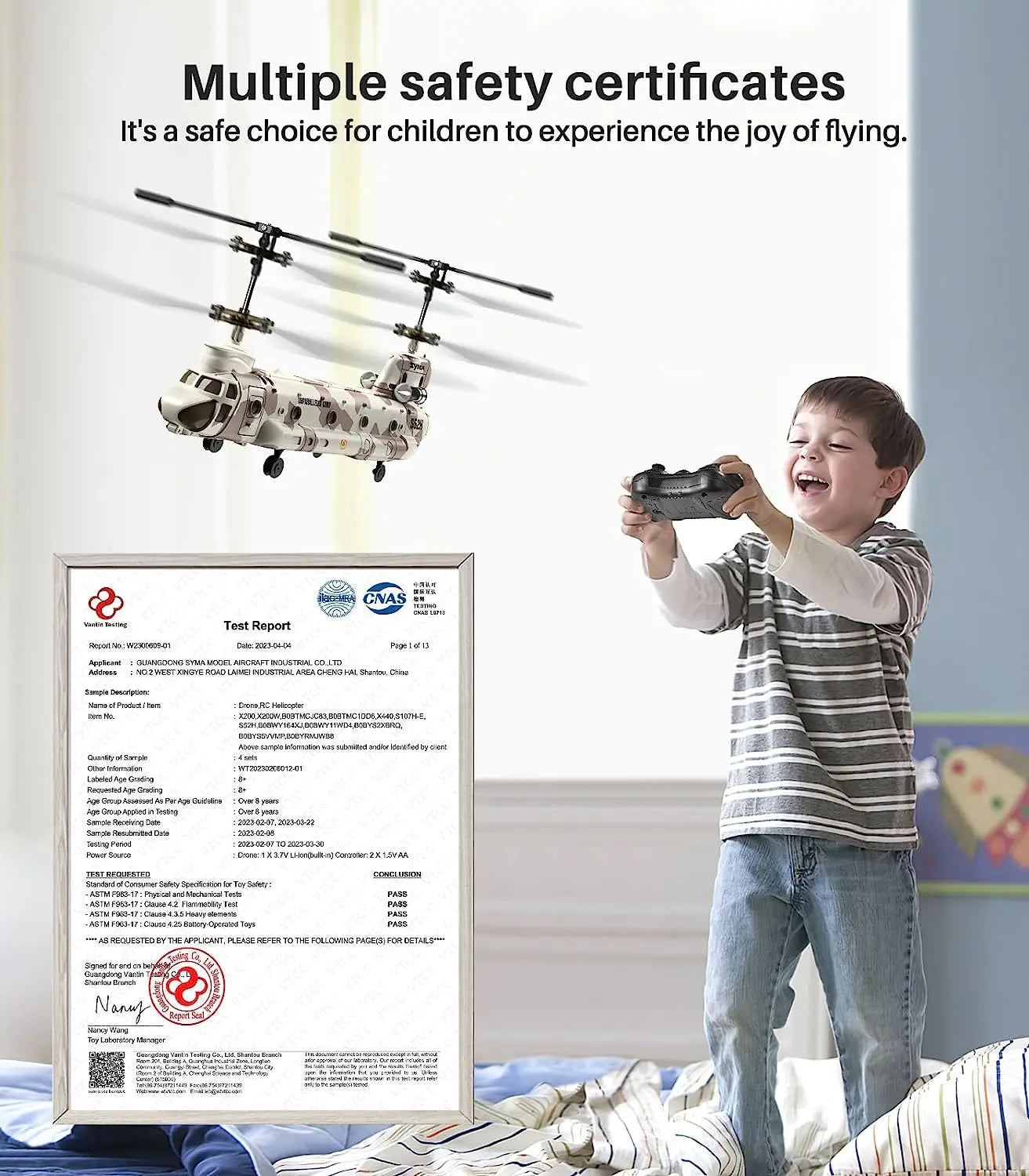 syma s52h مروحية التحكم عن بعد - 2.4 جيجا هرتز s52h النقل العسكري RC نموذج طائرة عسكرية مسلحة لعب للأطفال المشجعين العسكريين 13 SYMA S52H Remote Control Helicopter, multiple safety certificates are required to fly children's airplanes . one of them is