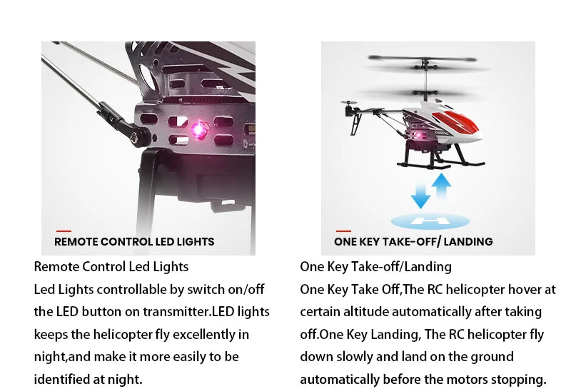 DEERC DE51 Rc Helicopter, RC helicopter hover at the LED button on transmitter LED lights certain altitude automatically after taking keeps