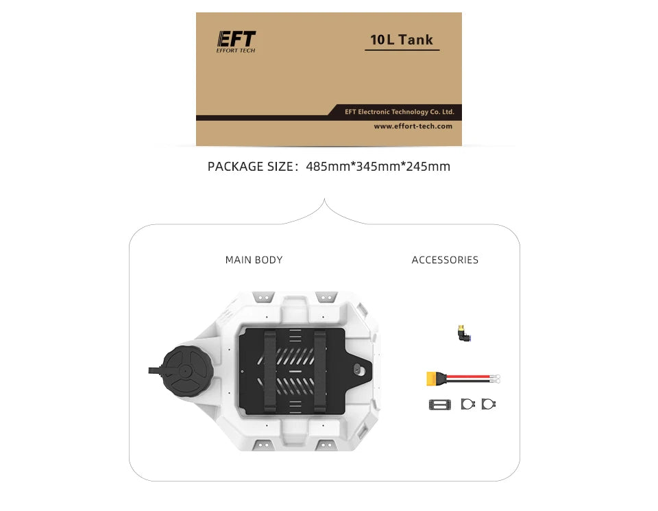 EFT E410P 10L Agriculture Drone, EFT 10L Tank EFFORT IECH EFT Electronic Technology Co. Ltd
