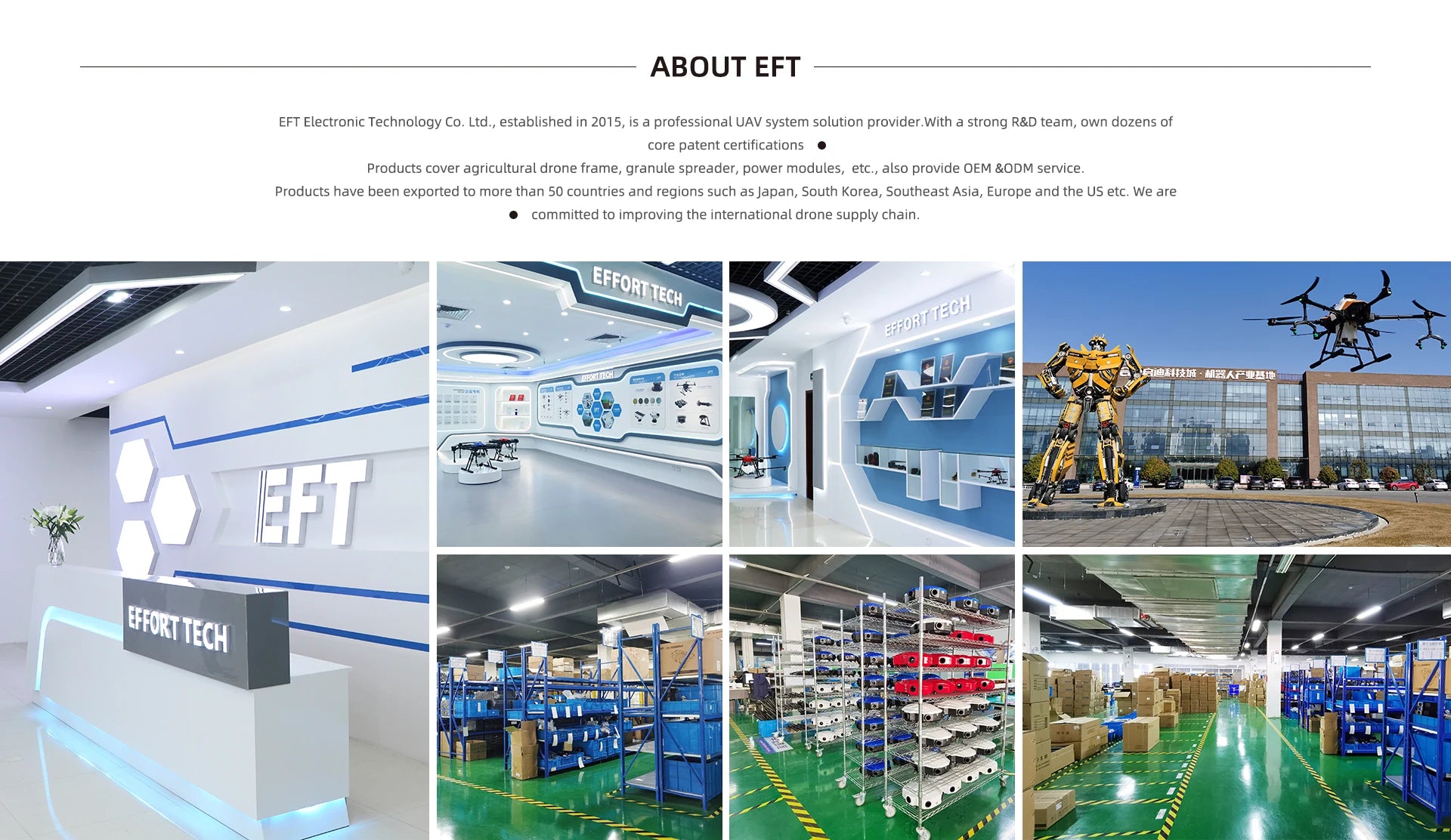 EFT G620 20L Agriculture Drone, EFT Electronic Technology Co. Ltd is a professional drone system solution provider With a strong