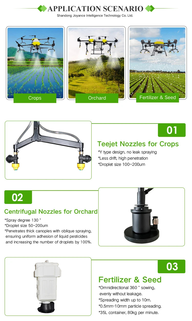 Joyance  JT30L-606 30 Liters Agricultural Drone, APPLICATION SCENARIO Shandong Joyance Intelligence Technology Co.