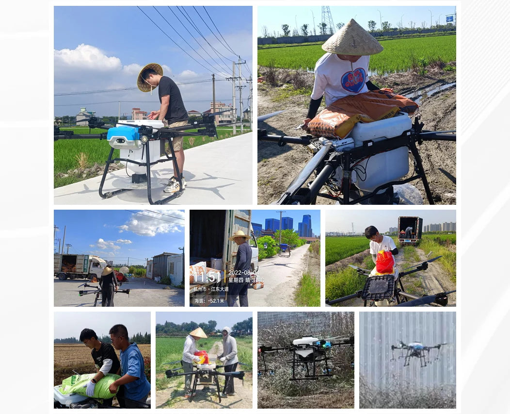 AGR B70 70L Agriculture Drone, Plot cutting function Allows customized cutting for circled plots