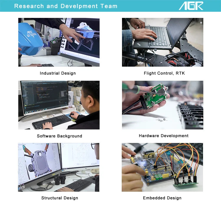 AGR Q10 10L Agriculture Drone, AGR Industrial Design Flight Control, RTK Software Background Hardware Development Structura Design Emb