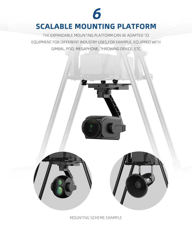 طائرة بدون طيار صناعية EFT X6120 - 6 محاور حمولة 6 كجم 30 دقيقة خفيفة الوزن للتدريب والتفتيش والبحث 15 EFT X6120 Industrial Drone, EXPANDABLE MOUNTING PLATFORM CAN BE ADAPTED TO E