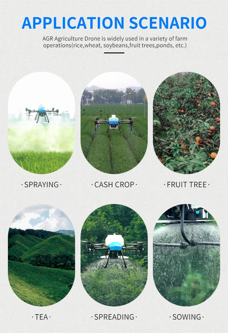 AGR A22 RTK 20L Agriculture Drone, AGR Agriculture Drone is widely used in a variety of farm operations(rice,w