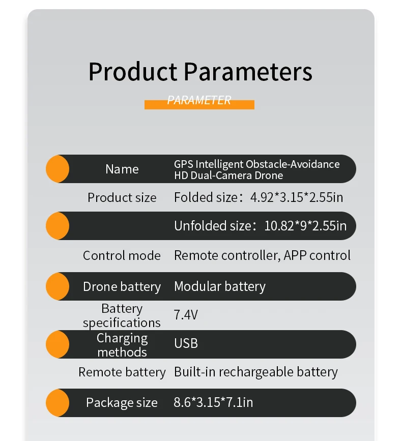 JJRC X26 无人机，PPARAMETER 名称 GPS 智能避障 高清双 C
