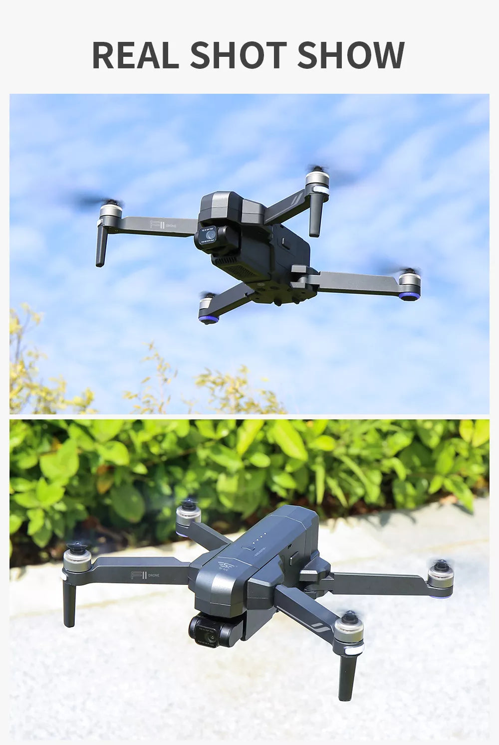 SJRC F11S 4K HD PRO Drone, Parameters SJRC F11 pro 4K drone feature as following description showing