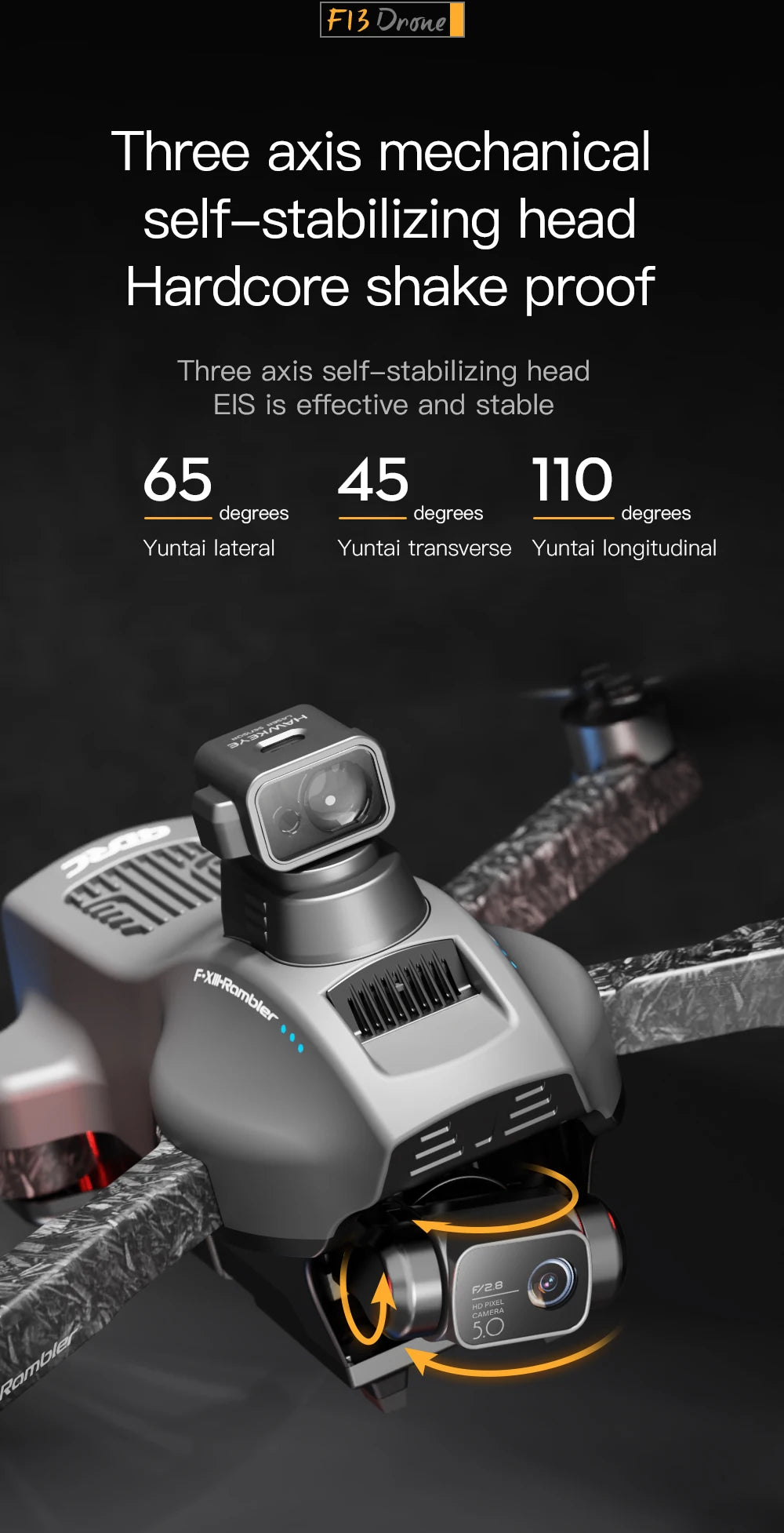 F13 Drone, 5.0 Sen PXlRombler 728 PIxEl Camfra