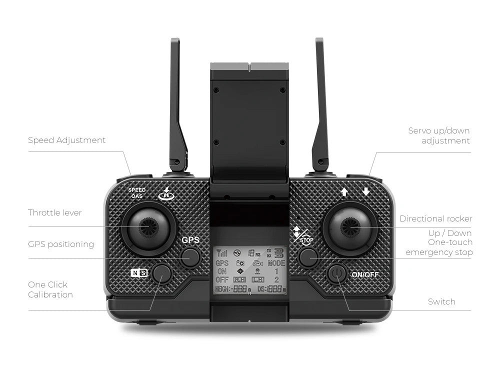 HJ90 PRO GPS Drone, Servo upldlown Speed Adjustment adjustment SPEED OAS Thrott