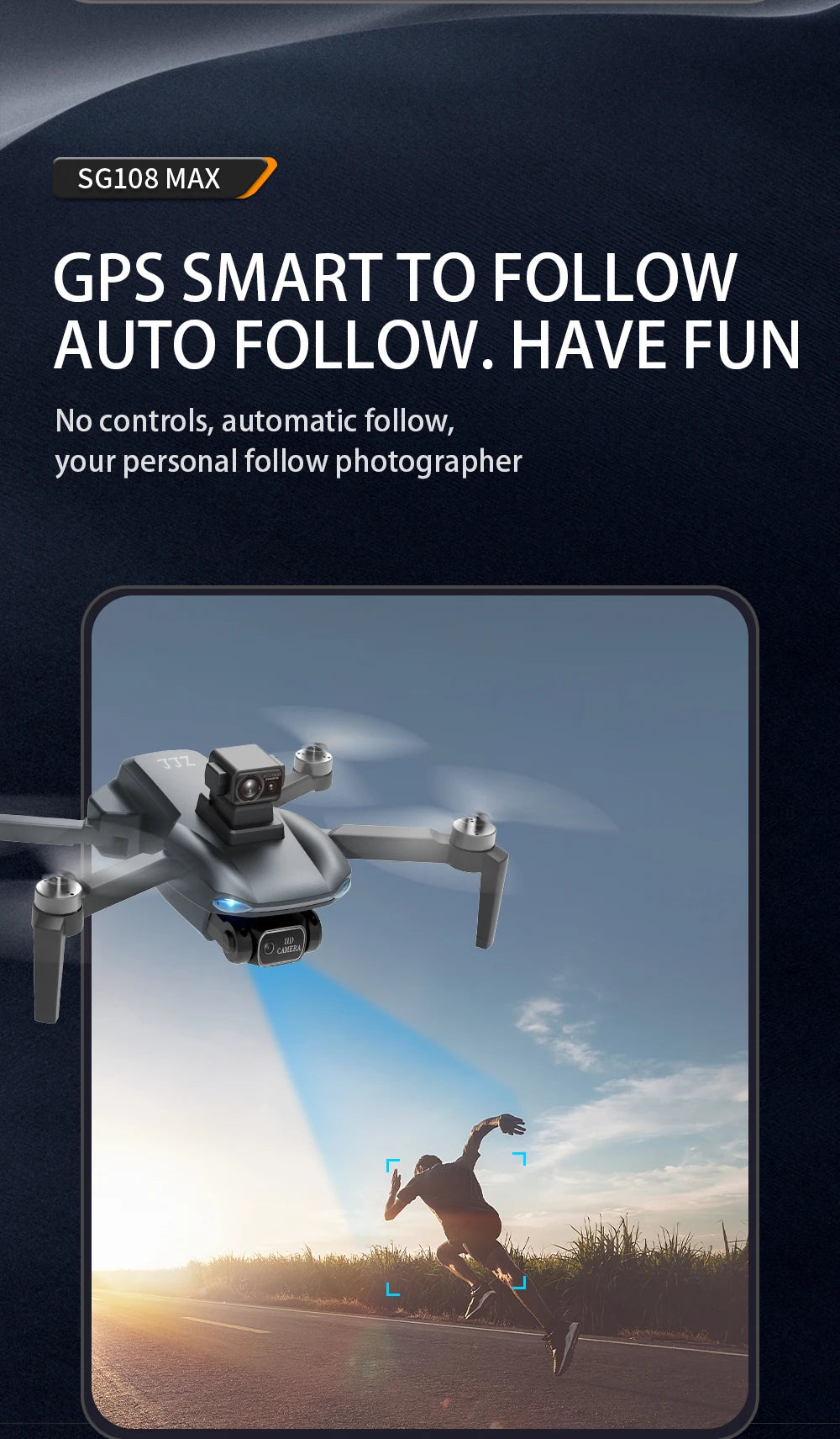 SG108 / SG108 Max Drone, SG108 MAX GPS SMART TO FOLLOW AUTOFOLLOW .