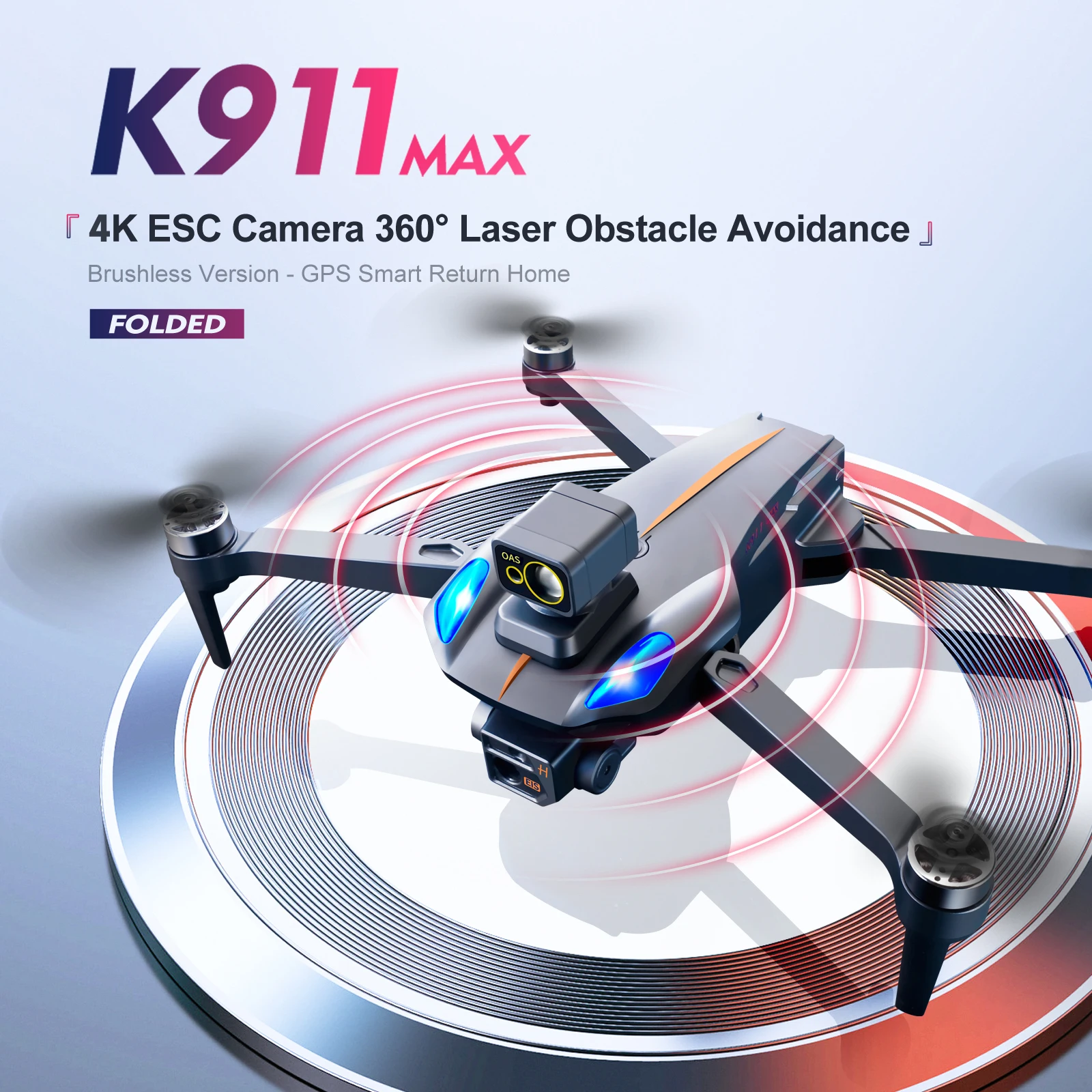 K911 MAX GPS Drone, K911_ MAX 4K ESC Camera 3600 Laser Obstacle Avoidance