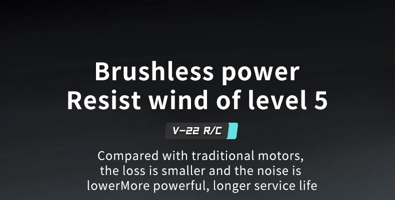 JJRC X27 Drone, Brushless power Resist wind of level 5 V-22 R/C Compared with traditional motor