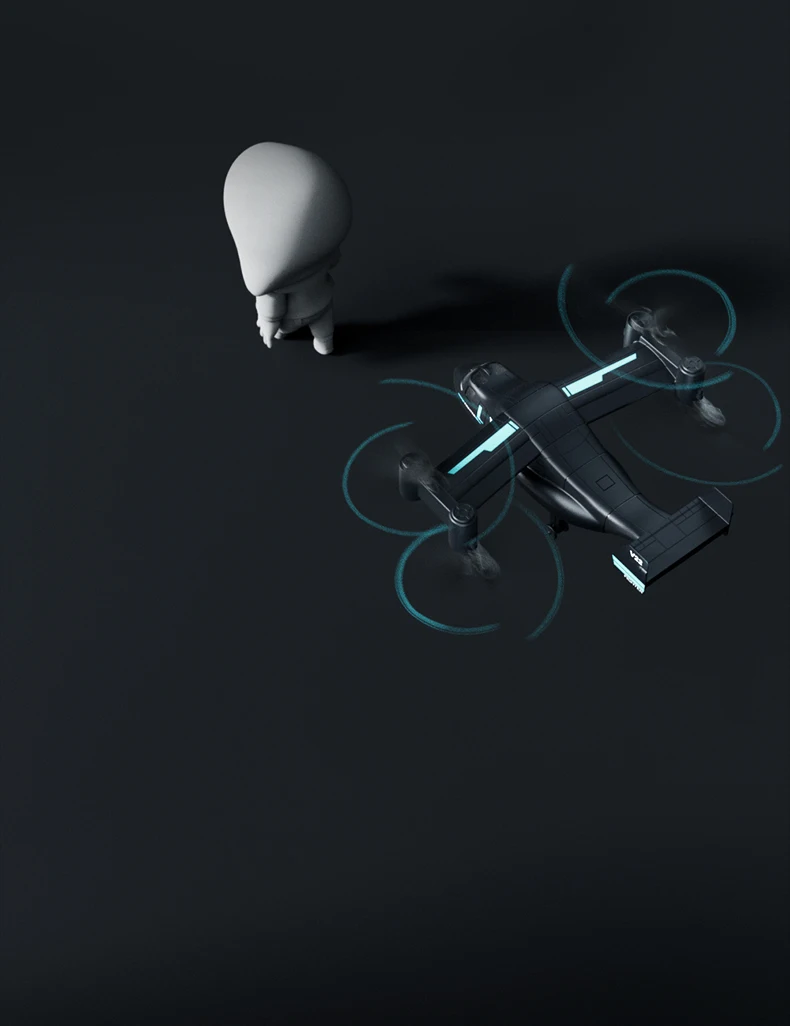 JJRC X27 Drone, the drone will lock the altitude when the throttle stick is released .