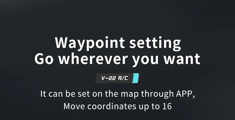 JJRC X27 Drone, V-2z R/C can be set on the map through APP, Move coordinates