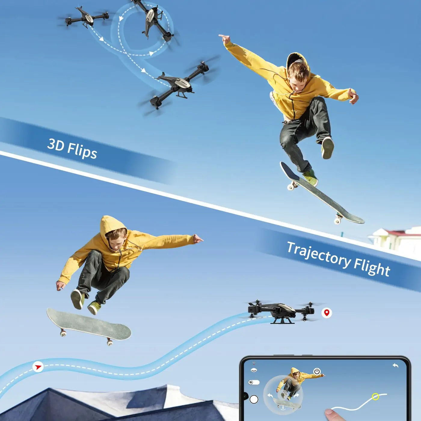 SYMA X700W RC الطائرة بدون طيار مع كاميرا 1080P FPV طوي طائرات الهليكوبتر التحكم عن بعد لعب للبنين ارتفاع عقد وضع مقطوعة الرأس ثلاثية الأبعاد الوجه 11 SYMA X700W RC Drone, foldable helicopter is suit for Indoor Outdoor flight . 2.4Ghz Remote Control system