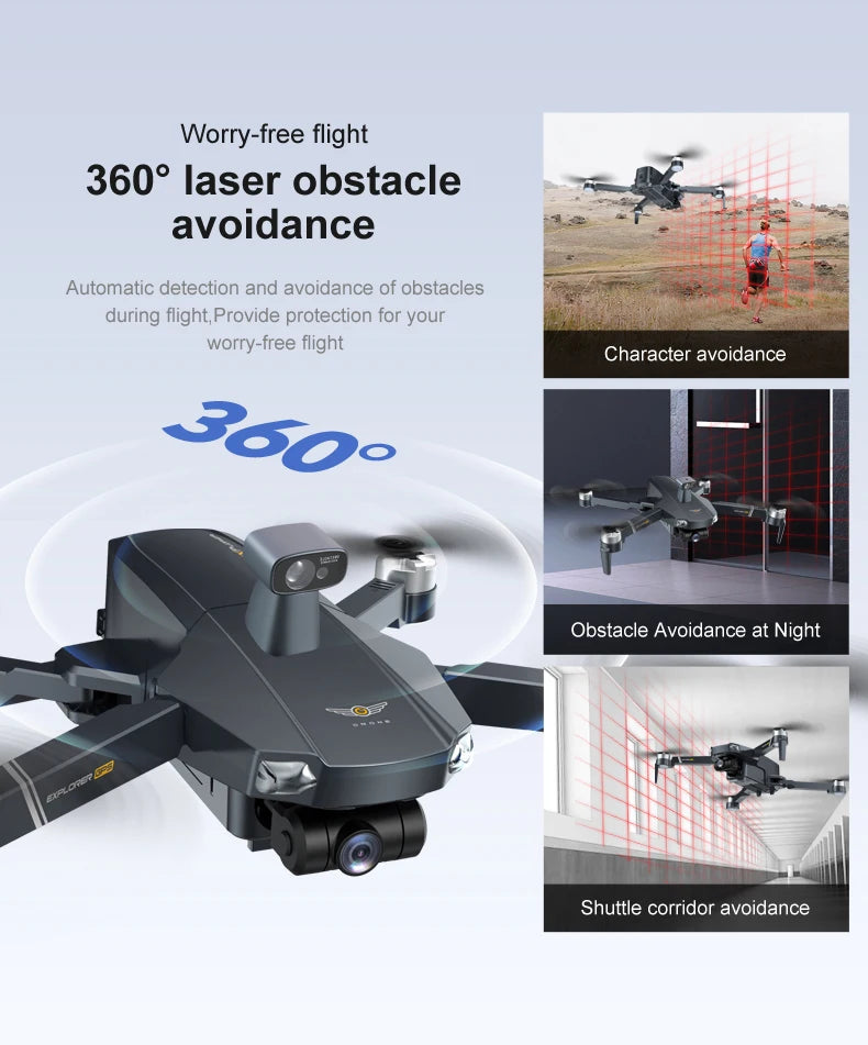 8819 Drone, 3609 laser obstacle avoidance Automatic detection and avoidance of obstacles during